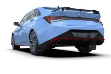 Picture of Rally Armor 22-23 Hyundai Elantra N &amp; N Line Black UR Mud Flap w-Light Blue Logo