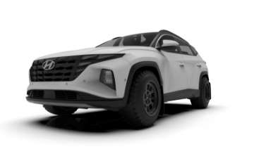 Picture of Rally Armor 22-24 Hyundai Tucson Black UR Mud Flap w-White Logo