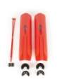 Picture of Daystar Red 2-0 Shock Guards with Zip Ties for-Fox-Bilstein Shocks - Pair