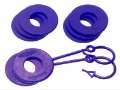 Picture of Daystar Fluorescent Purple Locking D Ring Isolator Pair w-Washer Kit