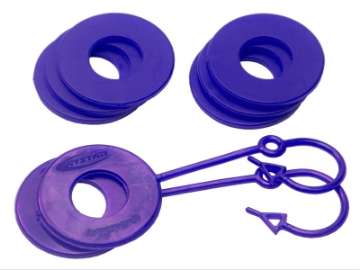 Picture of Daystar Fluorescent Purple Locking D Ring Isolator Pair w-Washer Kit