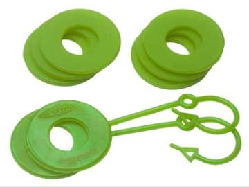 Picture of Daystar Fluorescent Green Locking D Ring Isolator Pair w-Washer Kit