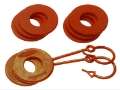 Picture of Daystar Orange Locking D Ring Isolator Pair w-Washer Kit