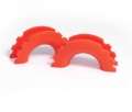 Picture of Daystar D-Ring Shackle Isolator Fluorescent Orange Pair