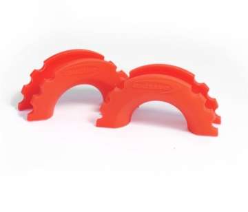 Picture of Daystar D-Ring Shackle Isolator Fluorescent Orange Pair