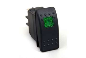 Picture of Daystar Rocker Switch Green Light 20 AMP Single Pole