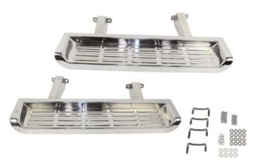 Picture of Kentrol 01-06 Jeep TJ Side Steps Pair - - Polished Silver
