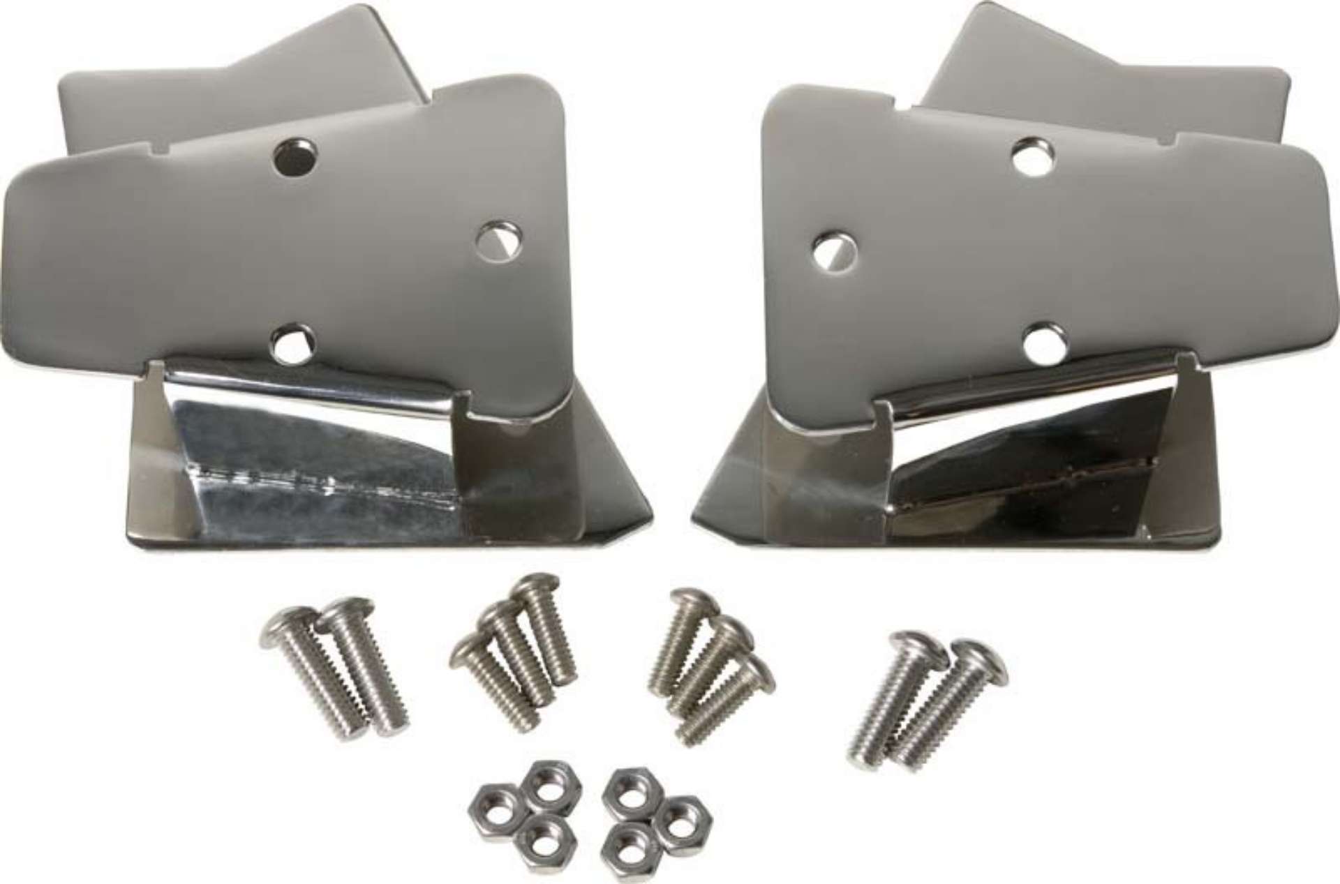 Picture of Kentrol 03-06 Jeep Wrangler TJ Mirror Relocation Bracket Pair - Polished Silver