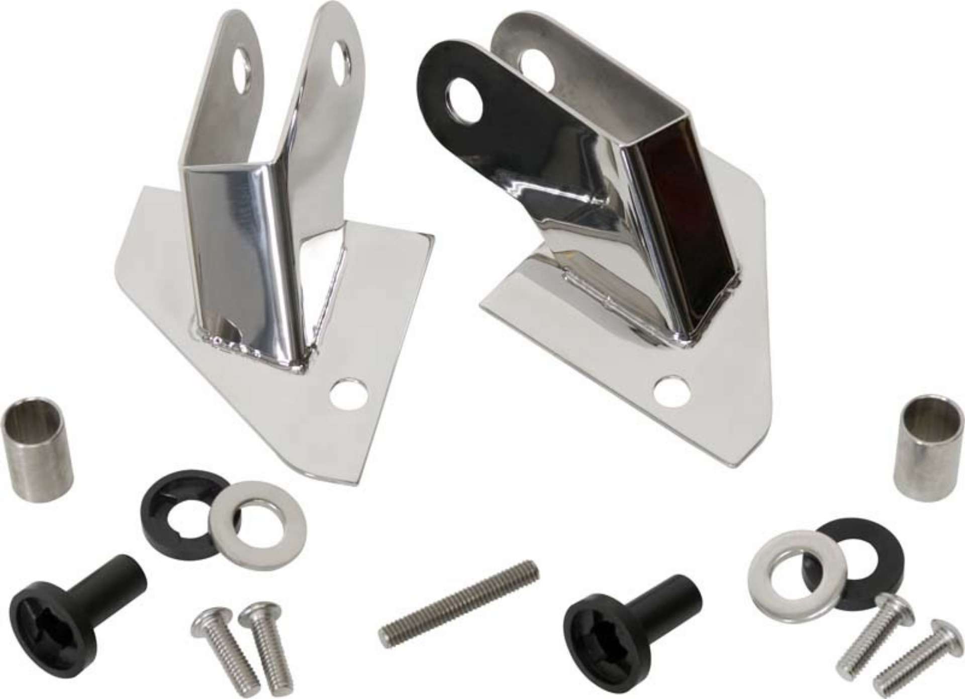 Picture of Kentrol 87-95 Jeep Wrangler YJ Mirror Relocation Bracket Pair - Polished Silver