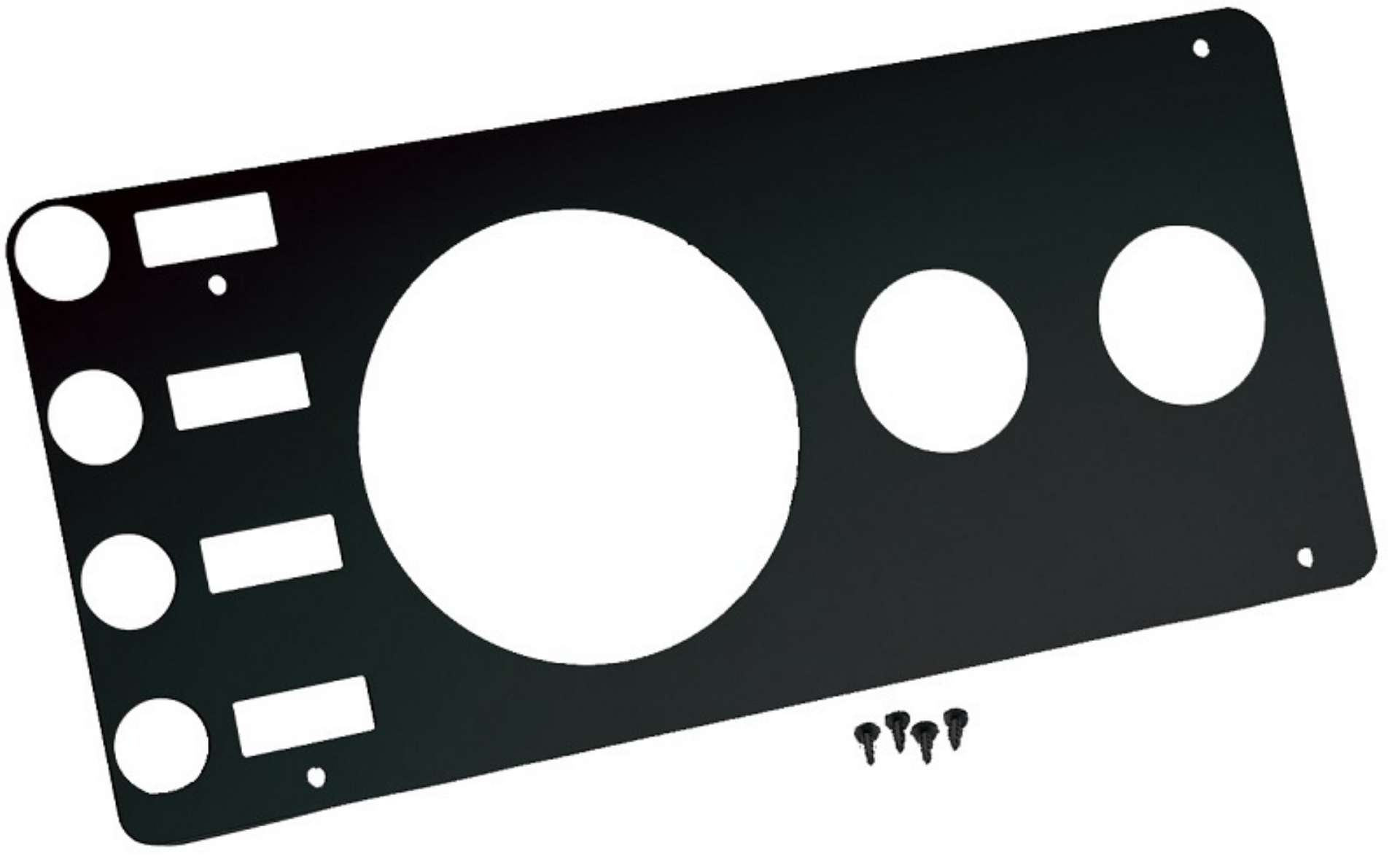 Picture of Kentrol 76-86 Jeep CJ Gauge Cover Without Radio Opening - Powdercoat Black