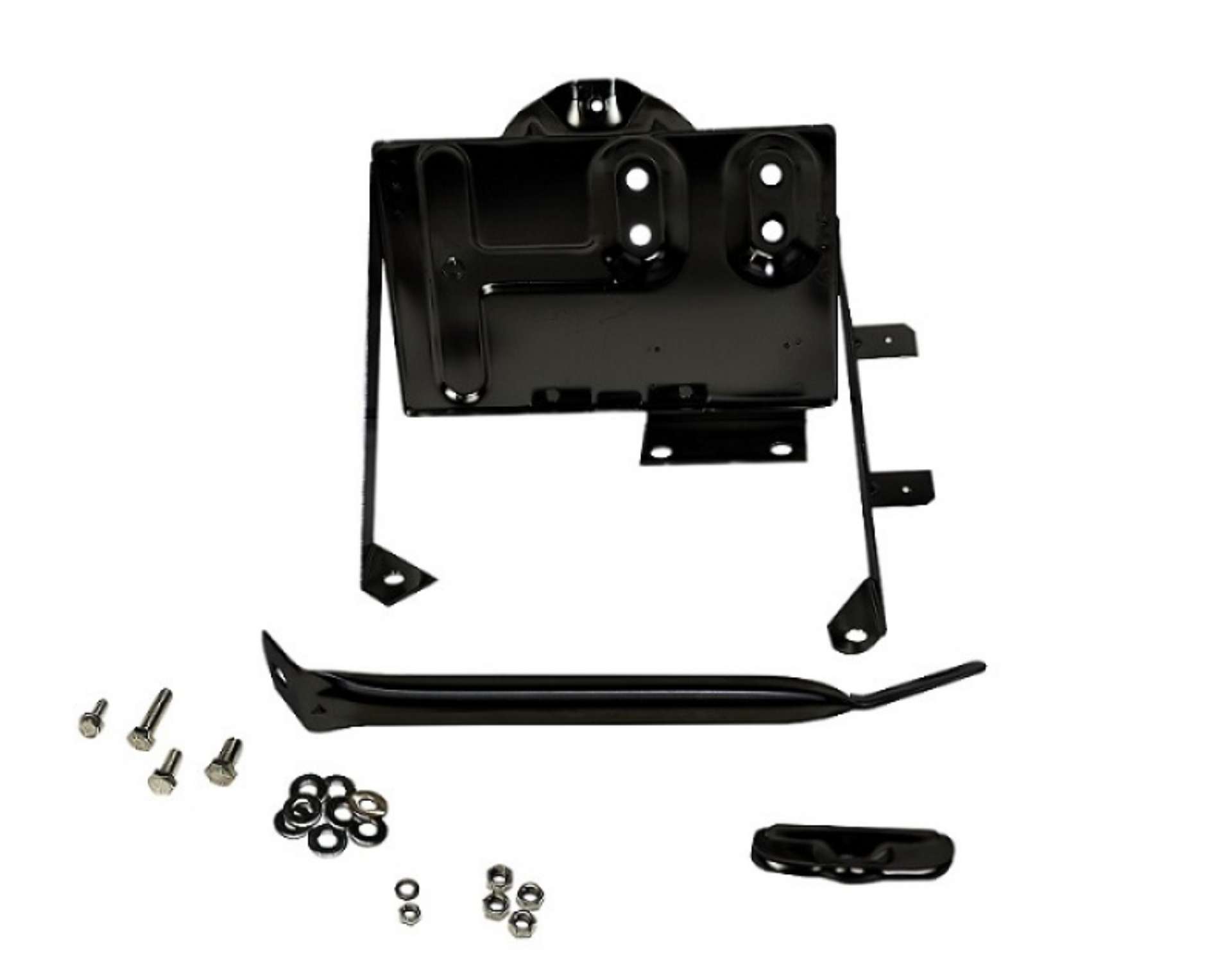 Picture of Kentrol 76-86 Jeep CJ Battery Tray with support arm - Powdercoat Black