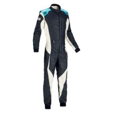 Picture of OMP Tecnica Evo Overall My21 Navy-Cyan - Size 52 Fia 8856-2018