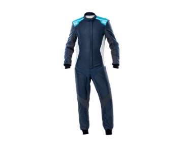 Picture of OMP One Evo X Overall Navy Blue-Cyan - Size 52 Fia 8856-2018