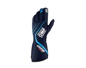 Picture of OMP One Evo X Gloves Navy Blue-Cyan - Size L Fia 8856-2018