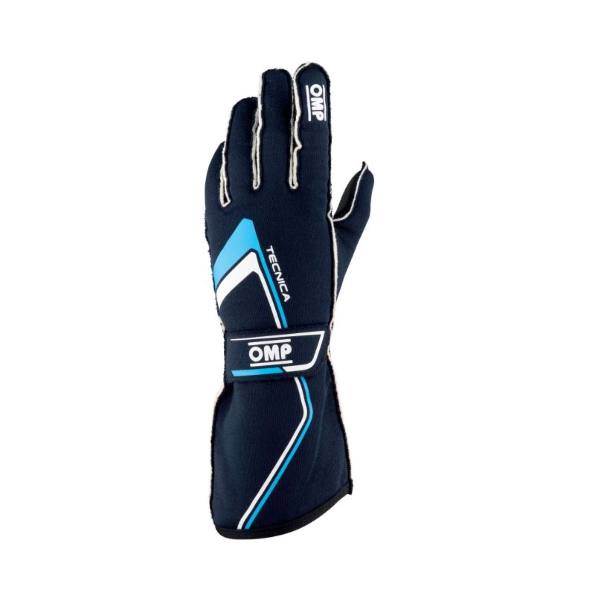 Picture of OMP Tecnica Gloves My2021 Navy-Cyan - Size L Fia 8856-2018