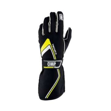 Picture of OMP Tecnica Gloves My2021 Black-Yellow - Size M Fia 8856-2018