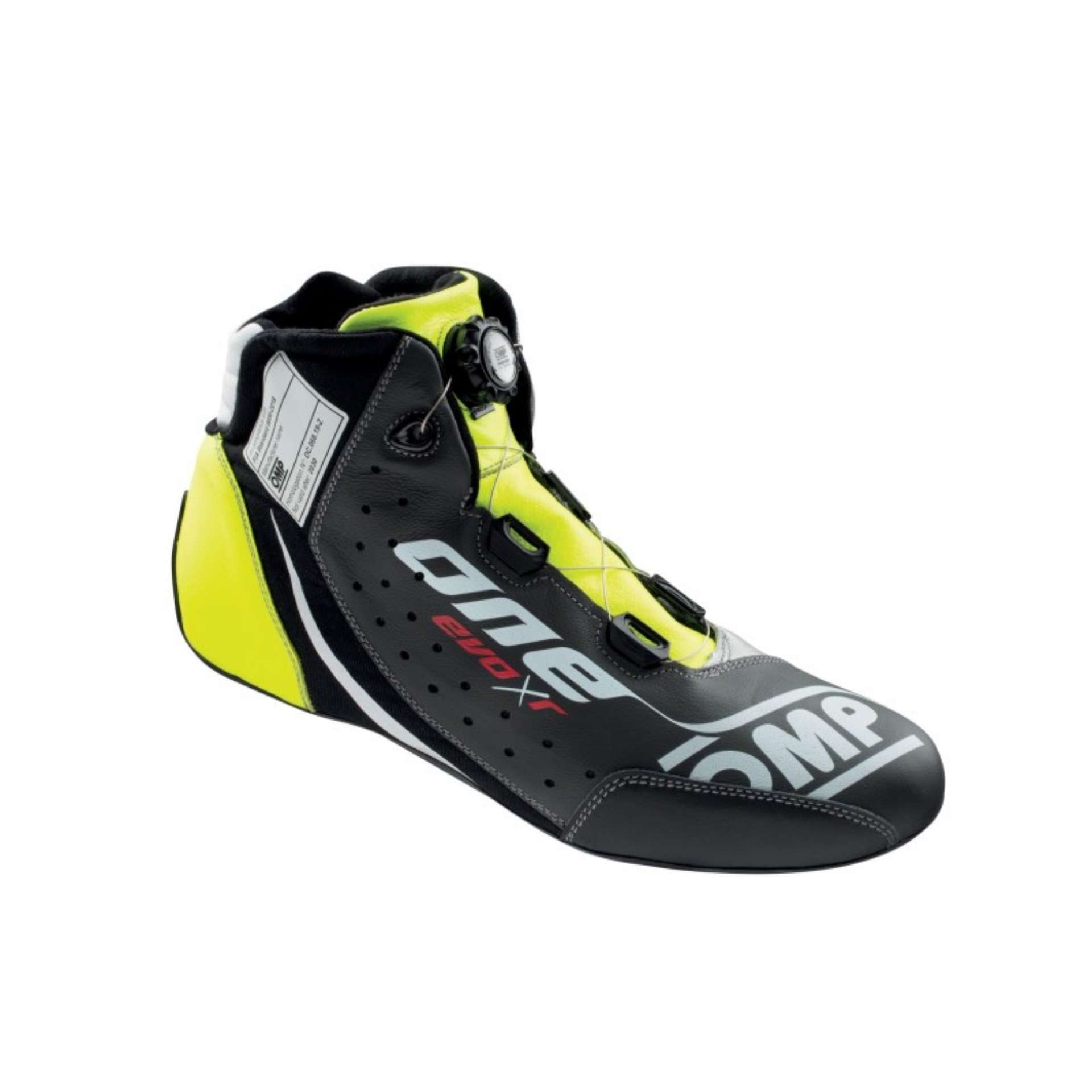 Picture of OMP One Evo X R Shoes Black-Silver-Fluorescent Yellow - Size 37 Fia 8856-2018