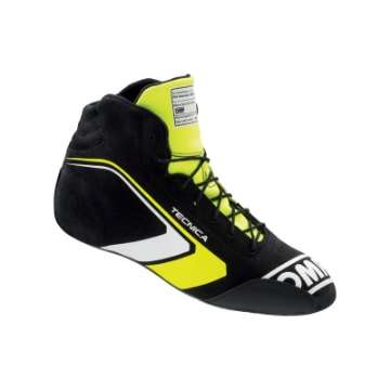 Picture of OMP Tecnica Shoes Black-Fluorescent Yellow - Size 39 Fia 8856-2018