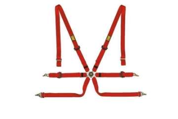 Picture of OMP Safety Harness One 2In Pull Up - Red Fia 8853-2016