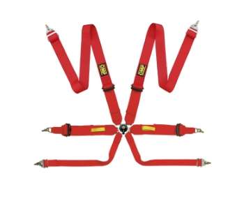 Picture of OMP Tecnica 3 Safety Harness Red