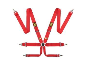 Picture of OMP First 3 Safety Harness Red