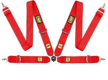 Picture of OMP Safety Harness First 3In 4 Points Red Fia 8854-98