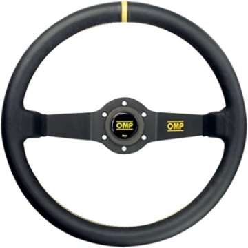 Picture of OMP Rally Dished Steering Wheel 350mm - Large Leather Black