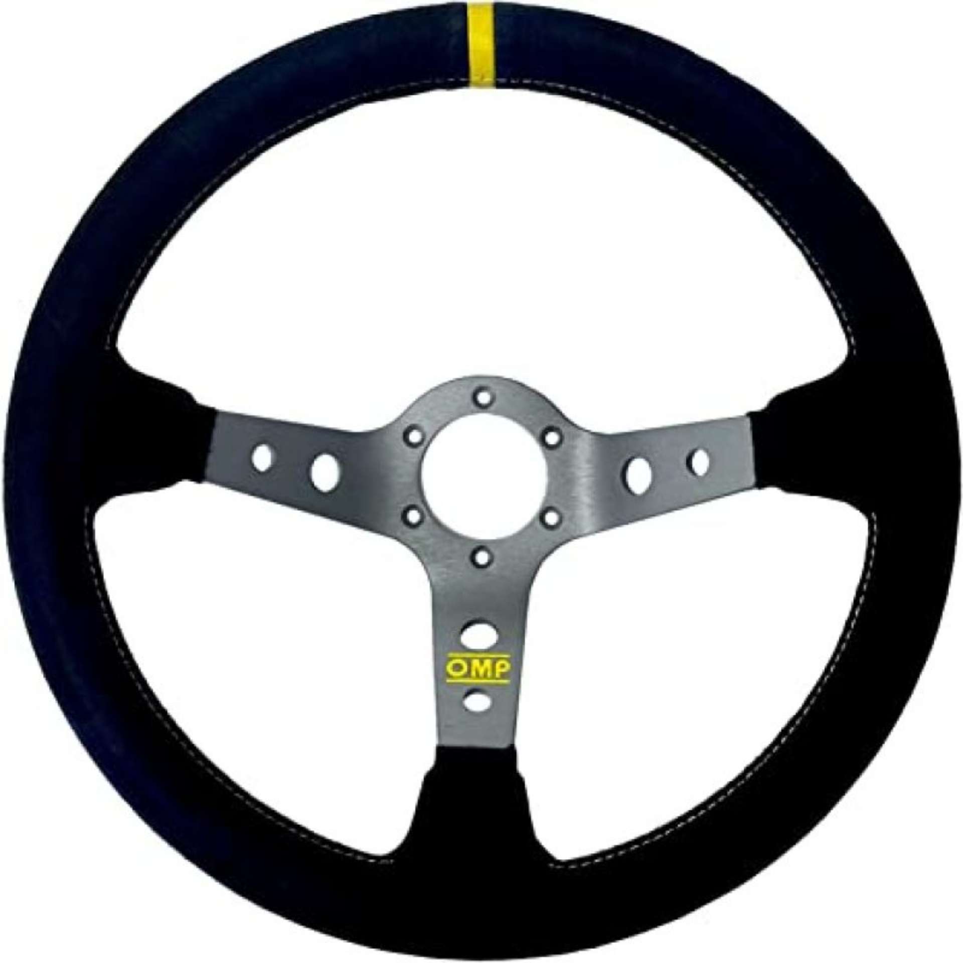 Picture of OMP Corsica Steering Wheel-3 Black Dish Spokes- - Small Suede Black