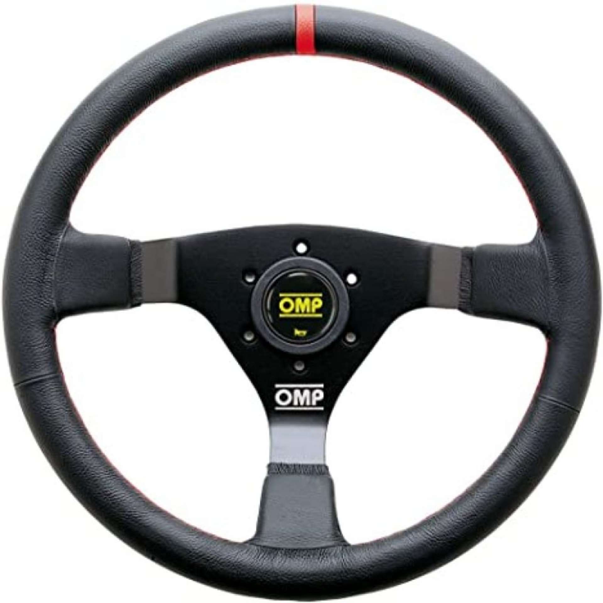 Picture of OMP WRC Steering Wheel Black-Red Leather