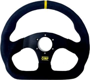 Picture of OMP Superquadro Steering Wheel - Small Spokes - Suede Black
