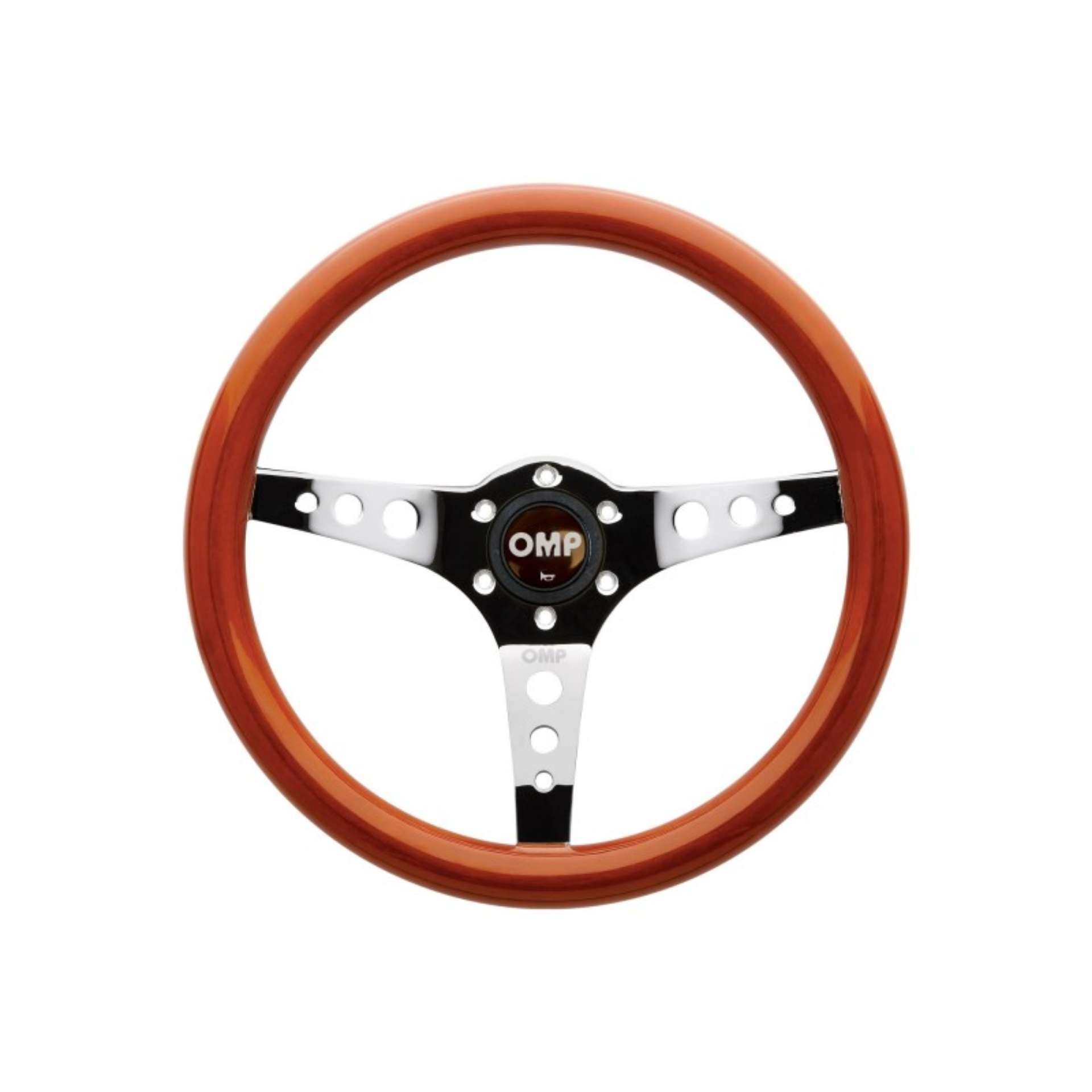 Picture of OMP Mugello Wooden Steering Wheel 350mm Handgrip Oval25X23mm