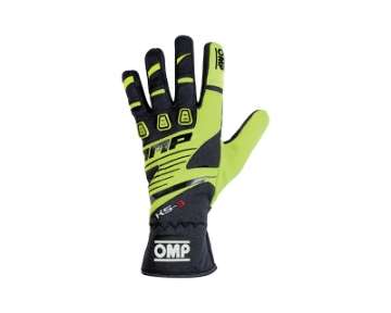 Picture of OMP KS-3 Gloves Yellow-Black - Size 4 For Children