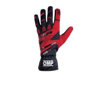 Picture of OMP KS-3 Gloves Black-Red - Size 4 For Children