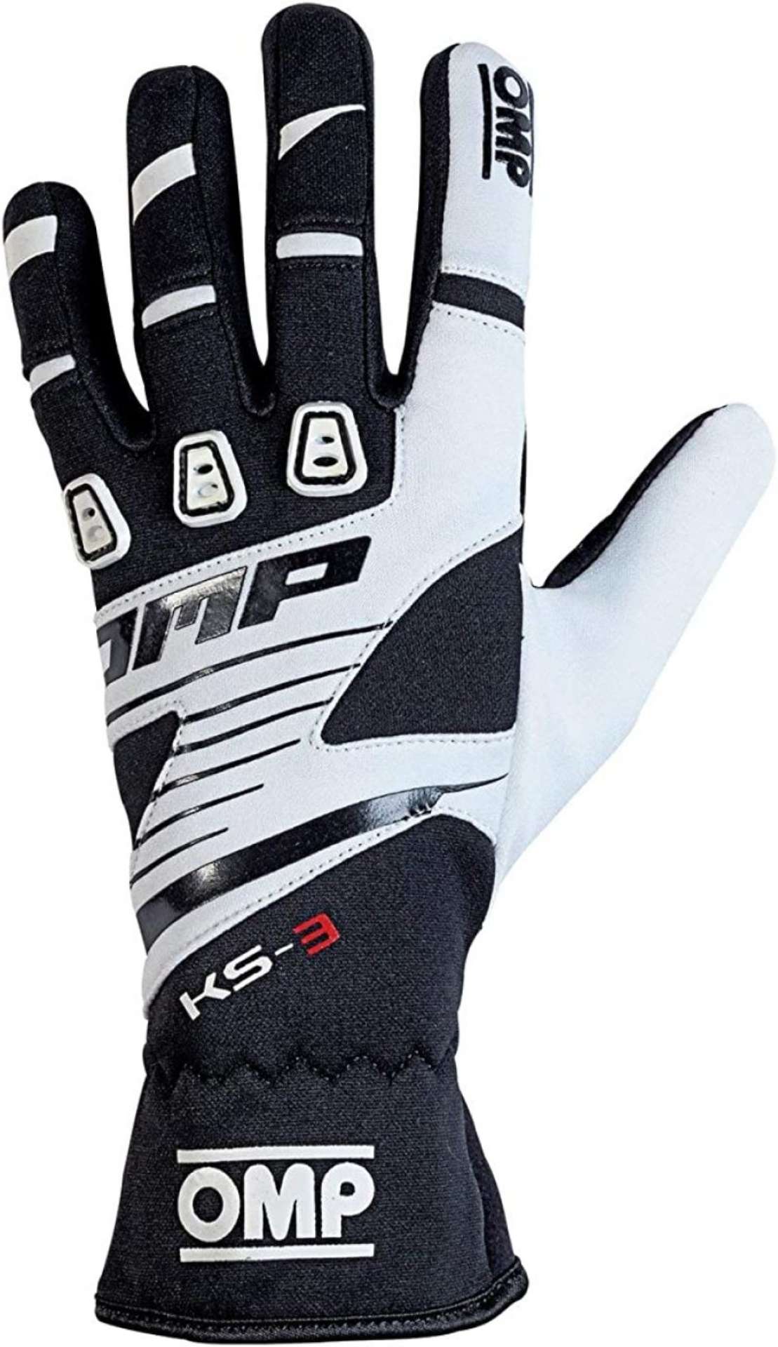 Picture of OMP KS-3 Gloves Black-White - Size 4 For Children