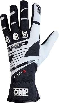 Picture of OMP KS-3 Gloves Black-White - Size L