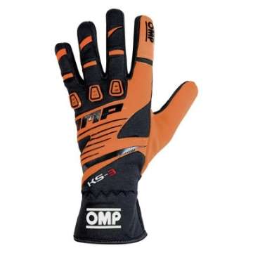 Picture of OMP KS-3 Gloves Orange-Black - Size 4 For Children