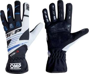 Picture of OMP KS-3 Gloves Black-W-Blue - Size 6 For Children