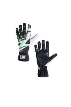 Picture of OMP KS-3 Gloves Black-W-Green - Size 4 For Children