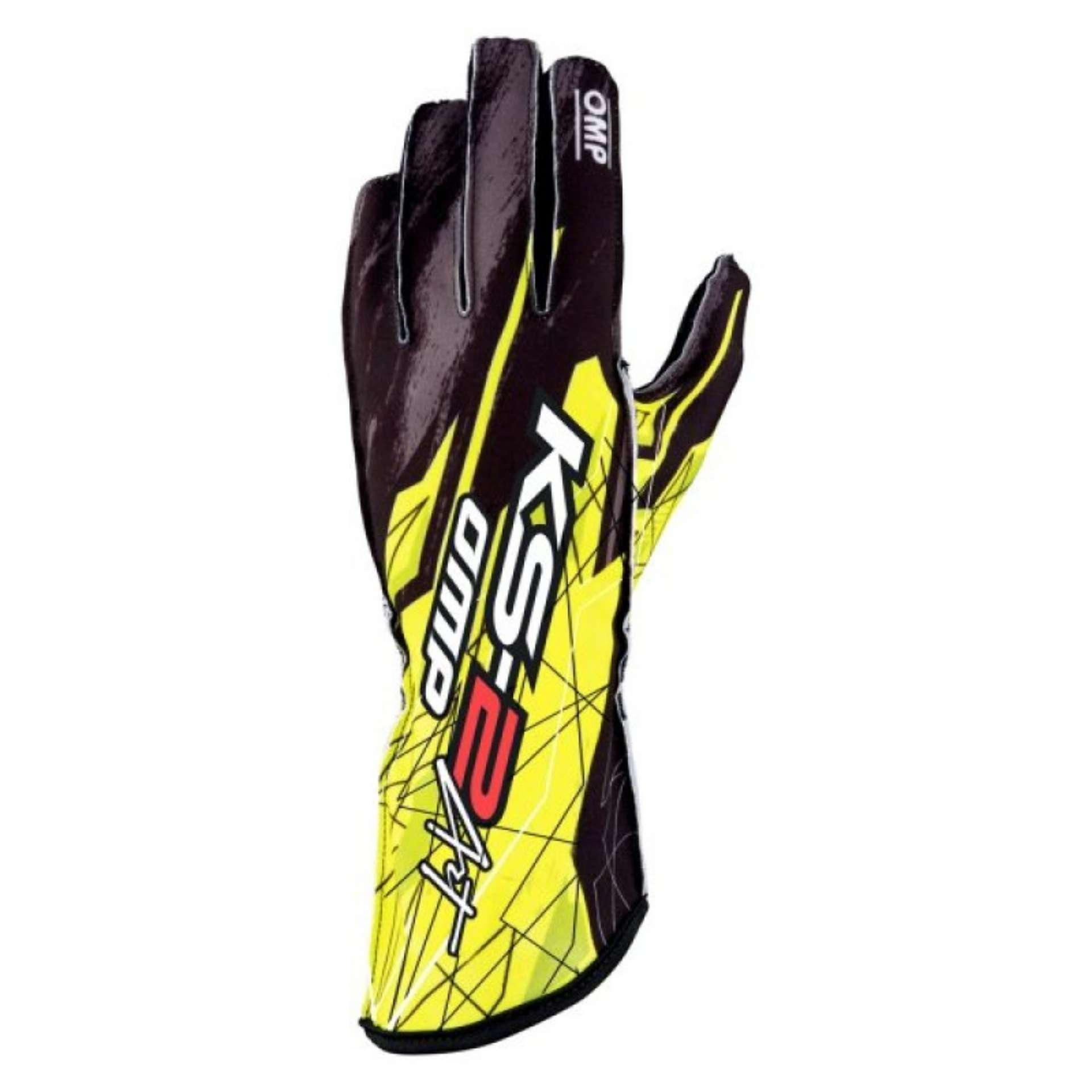 Picture of OMP KS-2 Art Gloves Black-Yellow - Size 4 For Children