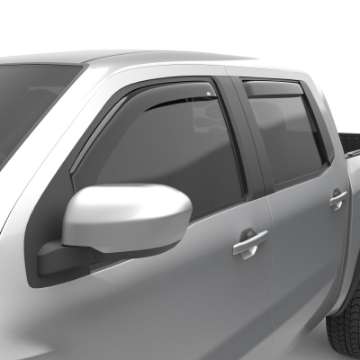 Picture of EGR 2022+ Nissan Frontier In Channel Window Visors Front-Rear Set - Dark Smoke Crew Cab