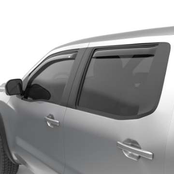 Picture of EGR 2022+ Nissan Frontier In Channel Window Visors Front-Rear Set - Dark Smoke Crew Cab