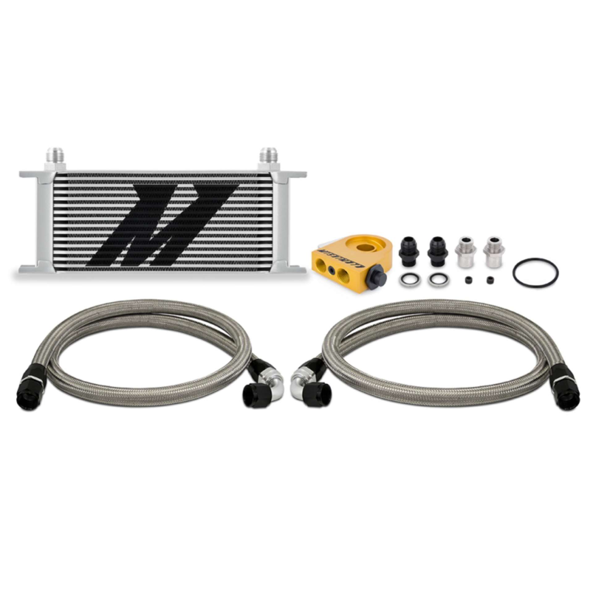 Picture of Mishimoto Universal Thermostatic Oil Cooler Kit 16-Row Silver