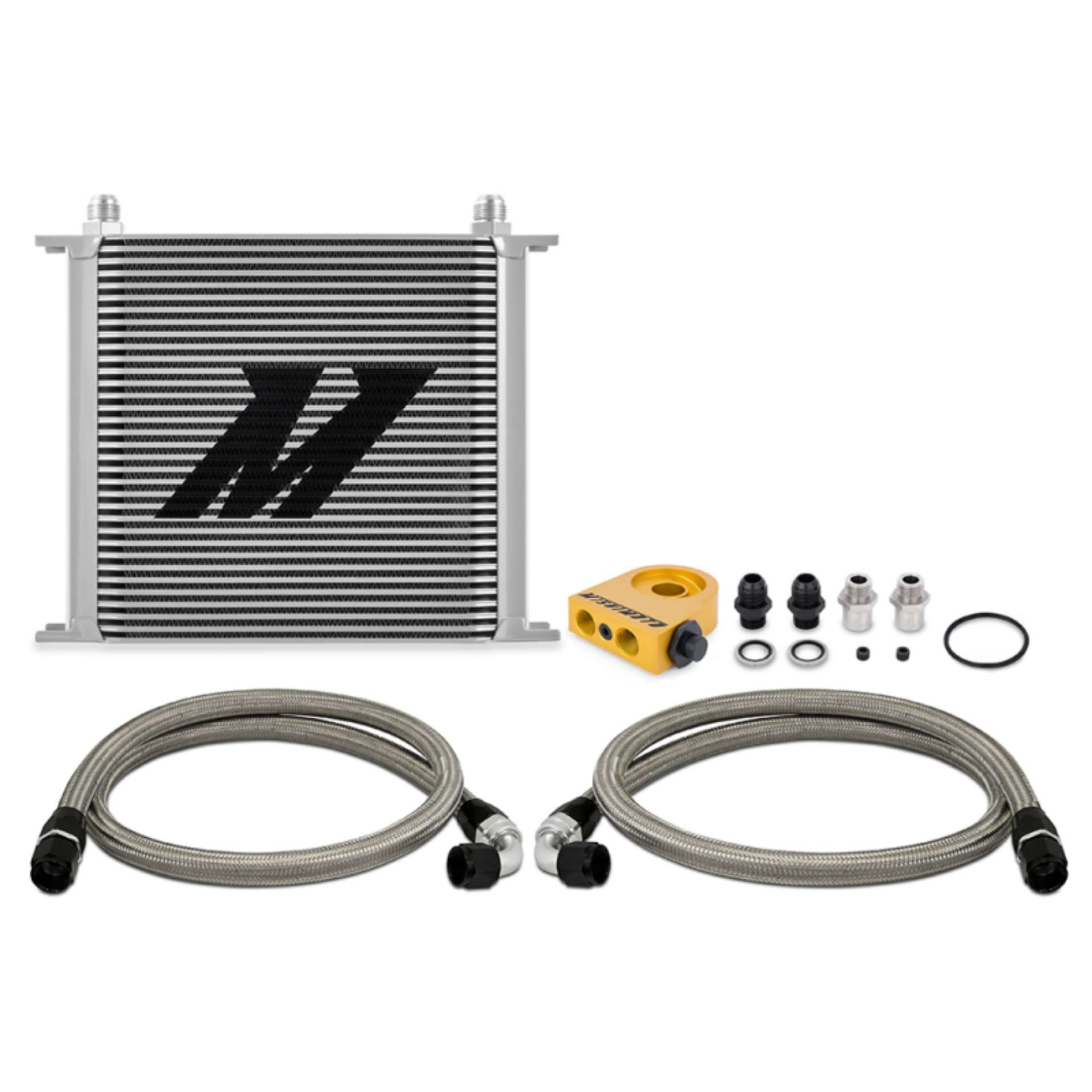 Picture of Mishimoto Universal Thermostatic Oil Cooler Kit 34-Row Silver