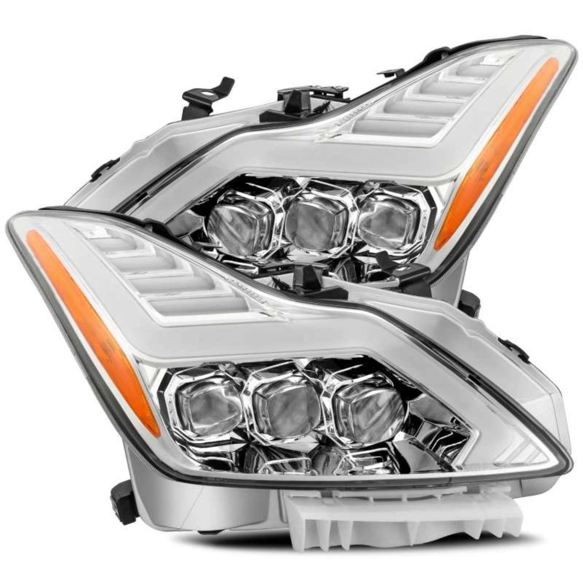 Picture of AlphaRex 08-13 Infiniti G37 NOVA LED Proj Headlights Chrome w- Activ Light-Seq Signal-DRL