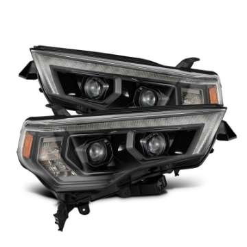 Picture of AlphaRex 14-20 Toyota 4Runner PRO-Series LED Proj Headlights Alpha-Black w-Sequential Signal-DRL