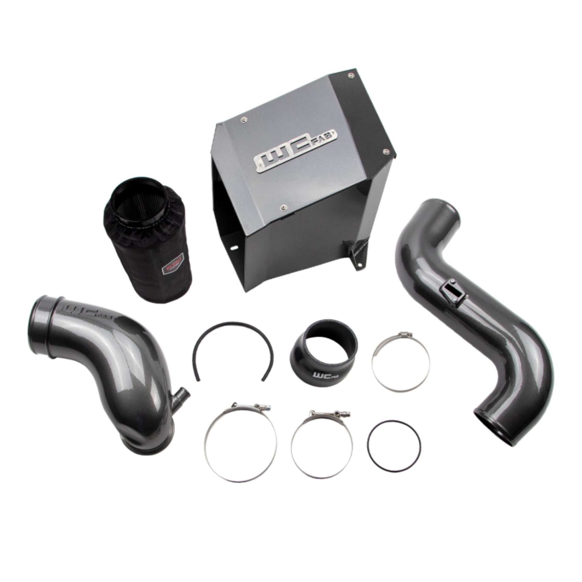 Picture of Wehrli 07-5-10 Chevrolet Duramax LMM 4in Intake Kit Stage 2 - Gloss Black