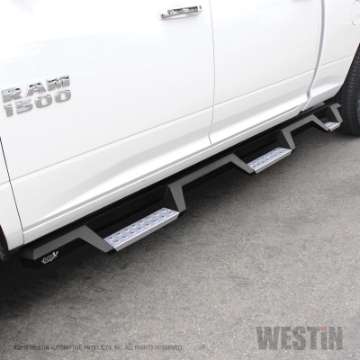 Picture of Westin 19-23 1500 Classic CC - 10-23 2500-3500 CC 6-5ft- HDX SS Drop W2W Nerf Step Bars - Tex- Blk