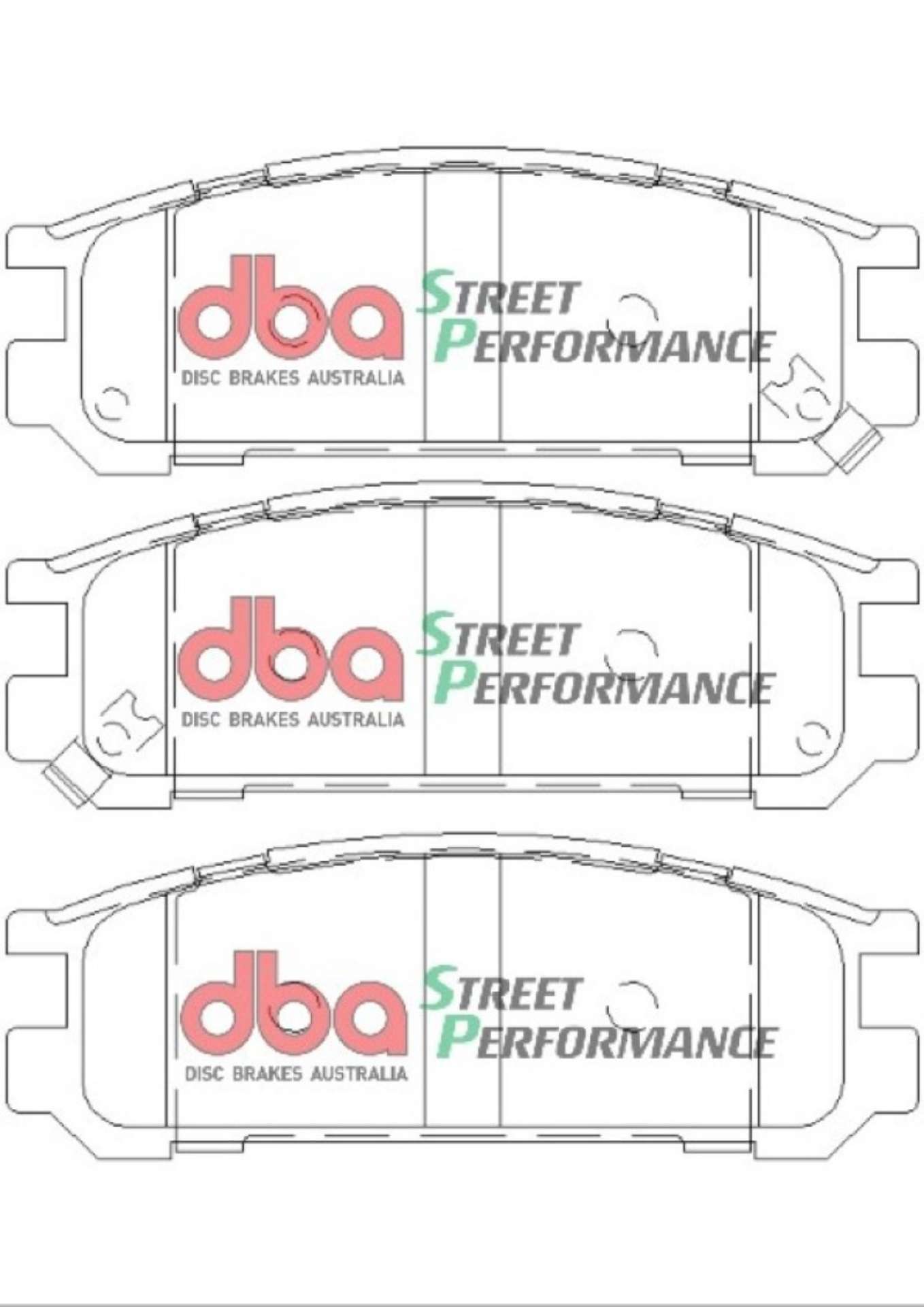 Picture of DBA 1998 Subaru Impreza RS Sedan SP Performance Rear Brake Pads