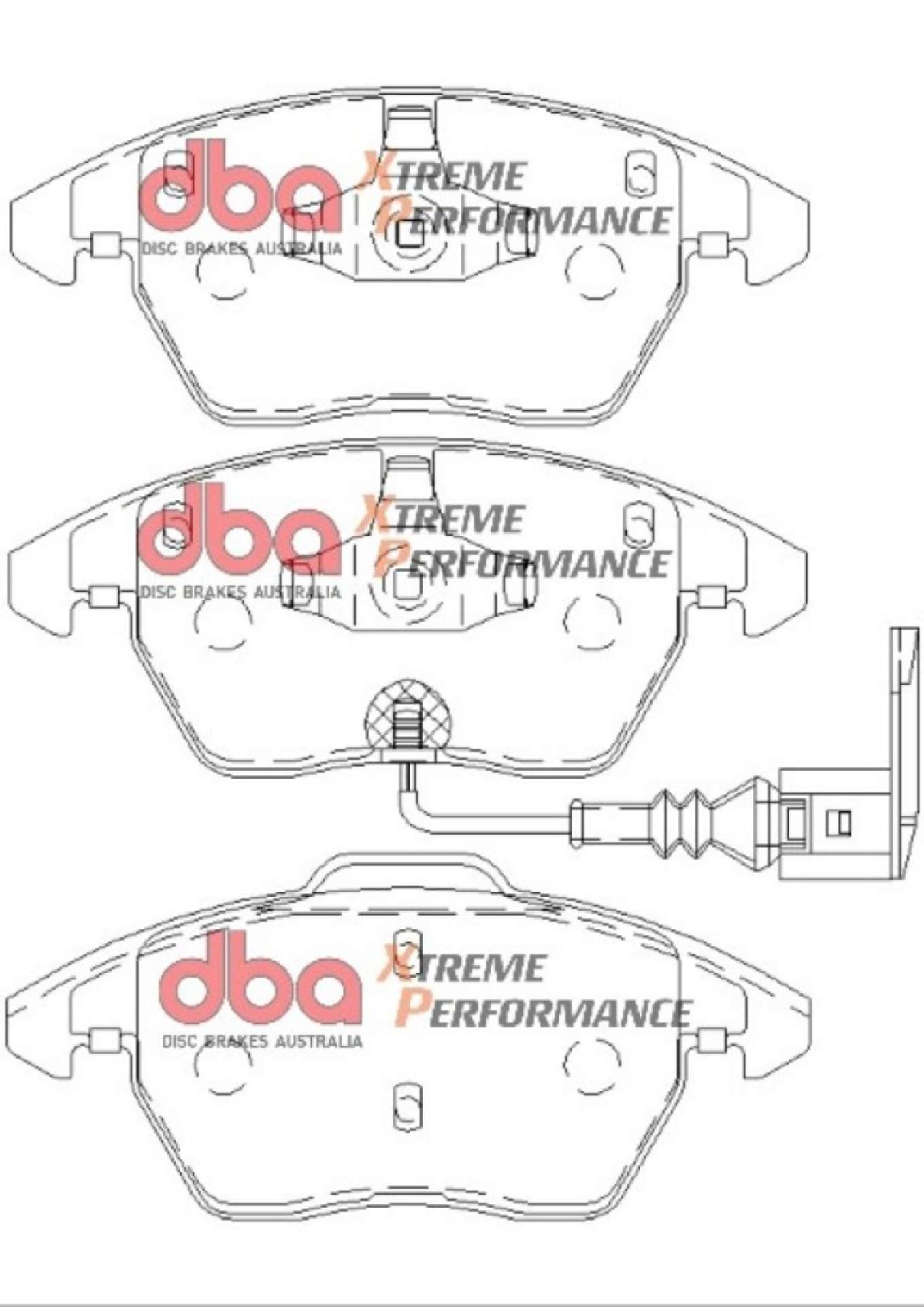 Picture of DBA 06-13 Volkswagen GTI MkV-MkVI XP Performance Front Brake Pads