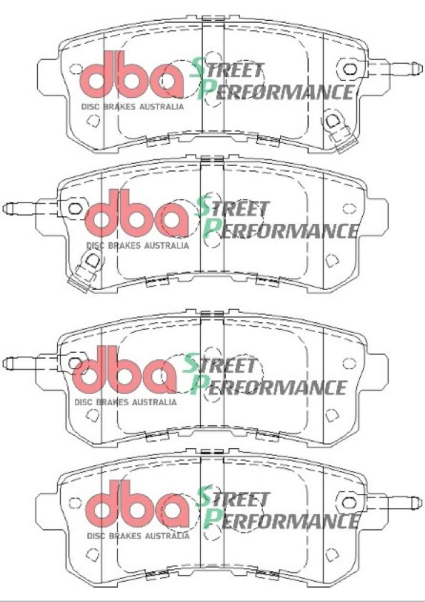 Picture of DBA 11-13 Infiniti QX56 Rear Rotor SP Performance Rear Brake Pads